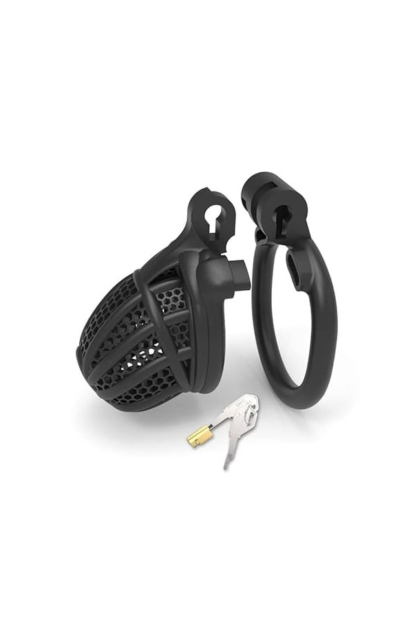 MYNML Cage Respirante Noire Hommes Équipement de Bureau Fixe Fermeture à clé ❀535