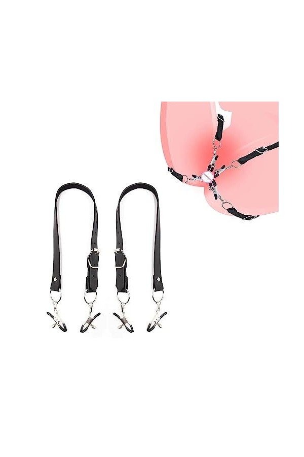 Collier en cuir non perforant avec pendentifs pour femmes