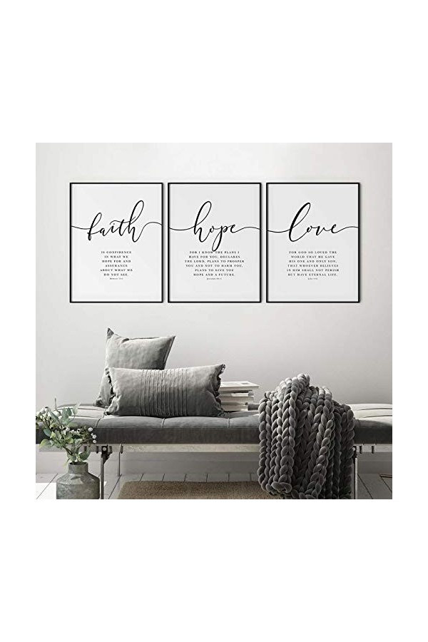 Impression sur toile verset biblique affiche et impressions murales impression citations chrétiennes toile peinture salon aff