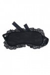 Oyolan Bandeau des Yeux Sexy Dentelle Unisexe Bandage Erotique Bandeau Blindage de Yeux Sexy Cosplay Noir Taille unique