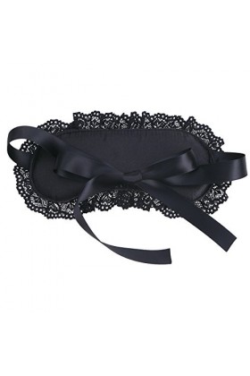 Oyolan Bandeau des Yeux Sexy Dentelle Unisexe Bandage Erotique Bandeau Blindage de Yeux Sexy Cosplay Noir Taille unique