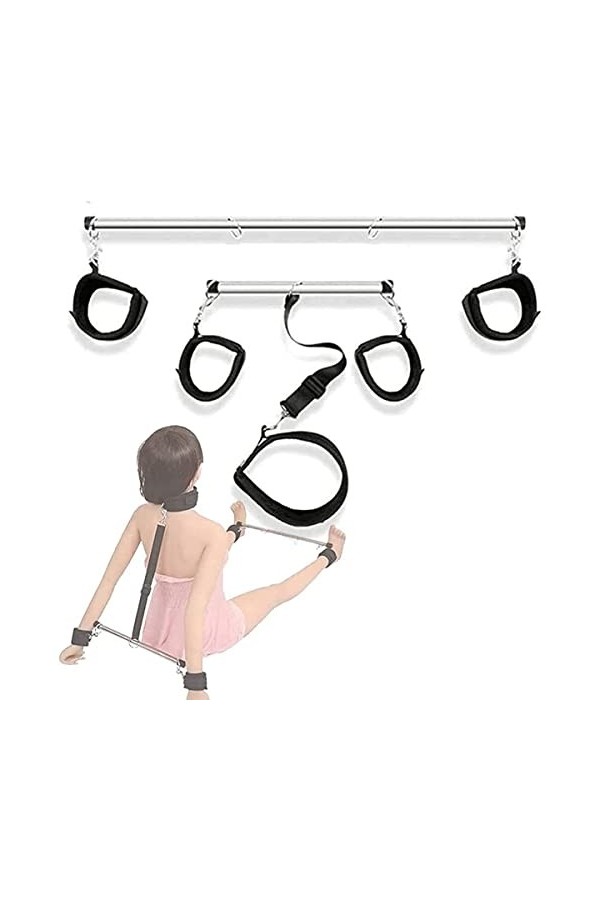 Tube en Acier Acier Inoxydable Noir Barre décartement Ensemble Exercice Accessoires de Protection