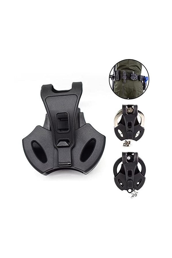 Étui Menottes, Étui Clip Ceinture Menottes Tactique Pochette Porte Menottes à Dégagement Rapide pour Sports en Plein Air