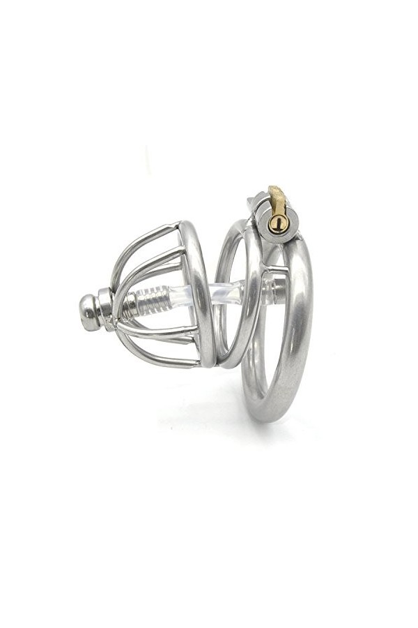 MYNML Cage de Verrouillage avec cathéter Dispositif de Cage Respirante pour Le Sport Masculin 45mm ❀671