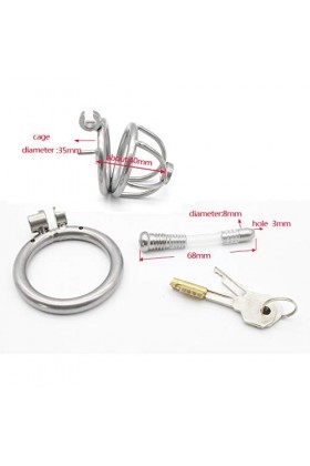 MYNML Cage de Verrouillage avec cathéter Dispositif de Cage Respirante pour Le Sport Masculin 45mm ❀671