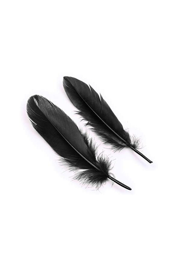 Bracelet en peluche avec lot de 3 plumes avec les yeux bandés, accessoires pour fêtes, Cosplay, jouets pour couples noir 