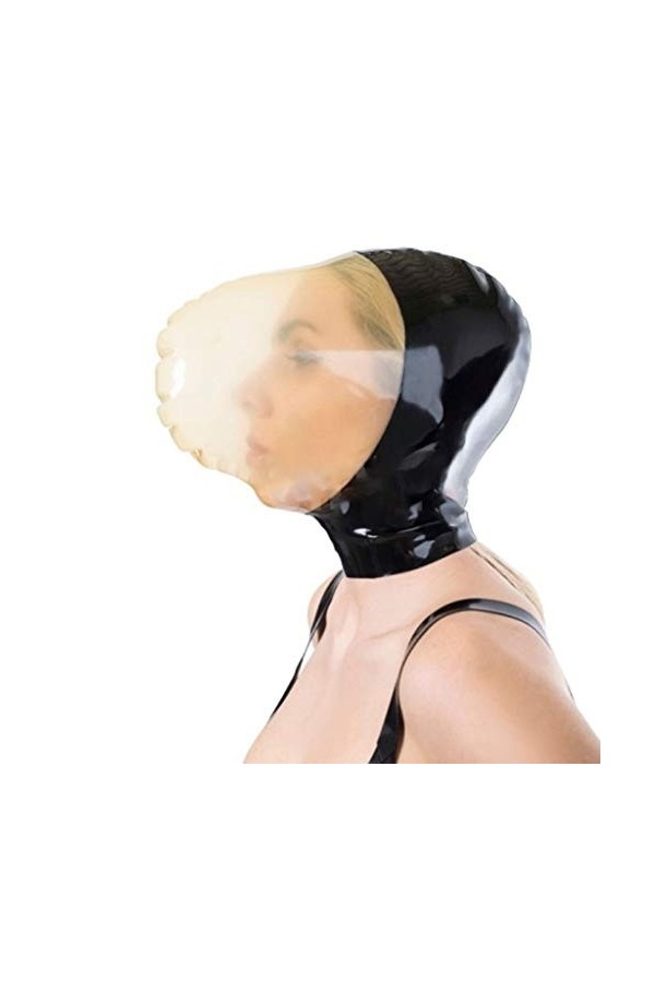 - Latex Noir Sexy de Capot En Caoutchouc Capot Gummi 0.4Mm Party Şêxťøýëş Șơúplẹ Lìssẹ Couples Femme/Noir/L