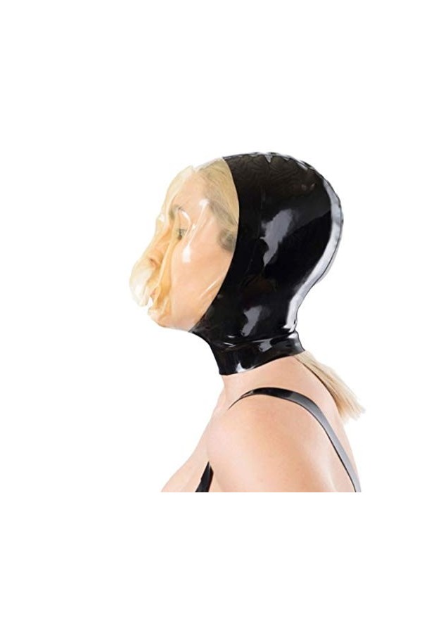 - Latex Noir Sexy de Capot En Caoutchouc Capot Gummi 0.4Mm Party Şêxťøýëş Șơúplẹ Lìssẹ Couples Femme/Noir/M