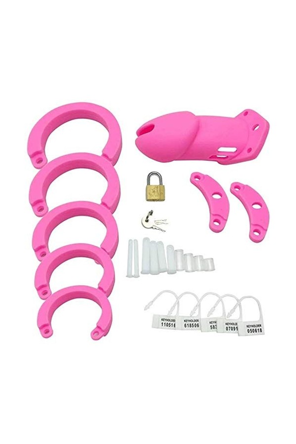 Ajustable Cages Silicone Device Anneau Oiseau Hommes Confortable Pour Homme Mousqueton Lock Toy Cage de Verrouillage Disposit