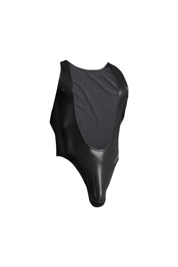 DIMEVE Justaucorps en Cuir pour Hommes sans Manches Combinaison Combinaison Corps Poitrine Harnais Ceinture Costume Lingerie 