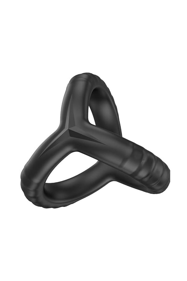 Conçu pour lhomme Double anneau de verrouillage en silicone Elasticité et souplesse Ceinture de fixation -F175