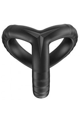 Conçu pour lhomme Double anneau de verrouillage en silicone Elasticité et souplesse Ceinture de fixation -F175