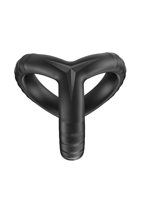 Conçu pour lhomme Double anneau de verrouillage en silicone Elasticité et souplesse Ceinture de fixation -F175