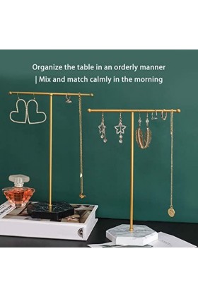 WNDUOKXH Boucles doreilles en métal support boucles doreilles en forme de T anneau organisateur multifonction étagère bijou