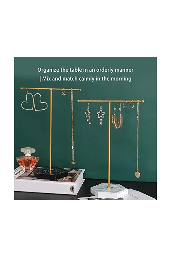 WNDUOKXH Boucles doreilles en métal support boucles doreilles en forme de T anneau organisateur multifonction étagère bijou