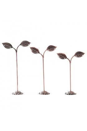 lmoikesz 3 pièces en métal boucle doreille présentoir amovible élégant feuille forme remplacement pendentif support de Base 