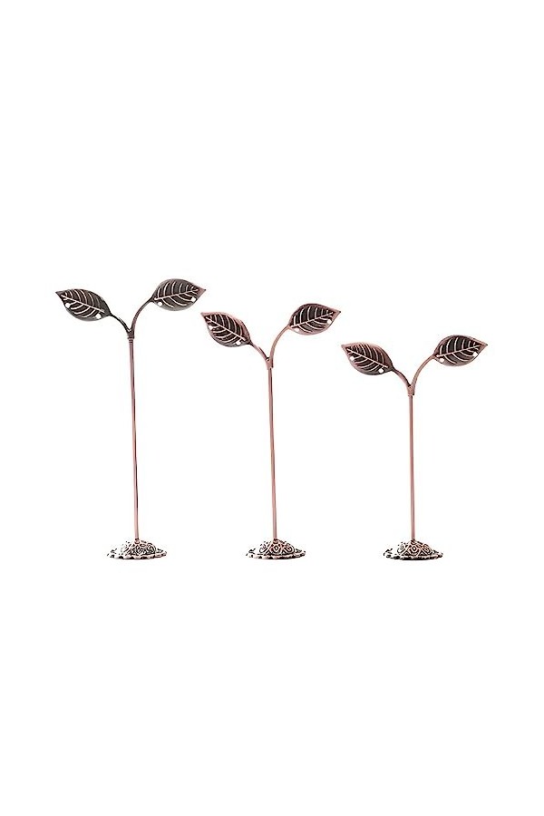 lmoikesz 3 pièces en métal boucle doreille présentoir amovible élégant feuille forme remplacement pendentif support de Base 