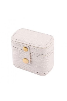 eexuujkl Mini boîte de rangement bijoux voyage grilles étui maquillage cosmétique pendentif Bracelet à la mode conteneur cade