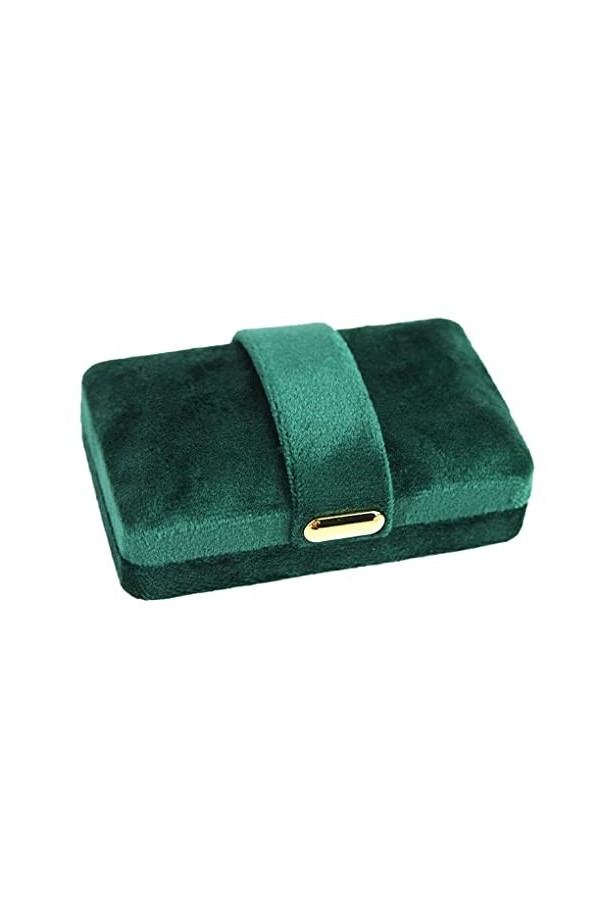IOIUSKKU Boîte à bijoux en velours attache en métal anneau étui boucle doreille clous doreille organisateur Couple anneaux 