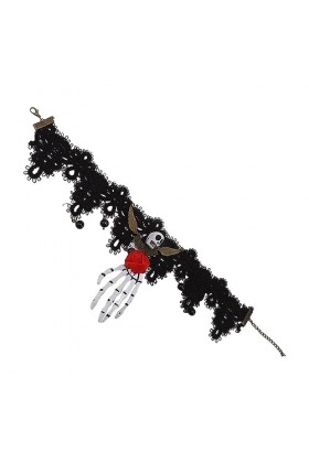 Jeffergarden Collier en Dentelle dhalloween, Chaîne de Cou en Dentelle Réaliste, Matériau Doux, Respectueux de la Peau pour 