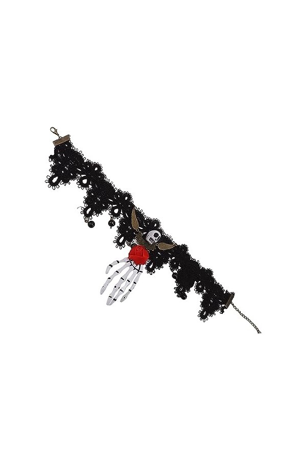 Jeffergarden Collier en Dentelle dhalloween, Chaîne de Cou en Dentelle Réaliste, Matériau Doux, Respectueux de la Peau pour 