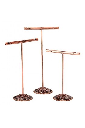 YIUPEDRFG 3 pièces/ensemble bijoux présentoir en forme de T collier pendentif support montre bracelet bandeau support organis