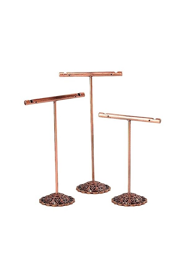 YIUPEDRFG 3 pièces/ensemble bijoux présentoir en forme de T collier pendentif support montre bracelet bandeau support organis