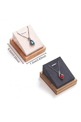 vreplrse Bambou Bois Collier Présentoir Colliers Titulaire Bijoux Longue Chaîne Organisateur Boucle Doreille Accessoire Vitr