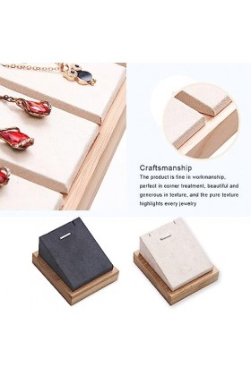 WUUISDNX Bambou Bois Collier Présentoir Colliers Titulaire Bijoux Longue Chaîne Pendentif Organisateur Boucle Doreille Embal