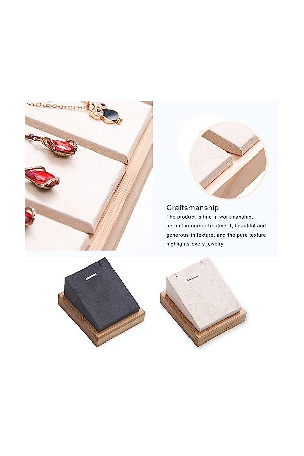 WUUISDNX Bambou Bois Collier Présentoir Colliers Titulaire Bijoux Longue Chaîne Pendentif Organisateur Boucle Doreille Embal