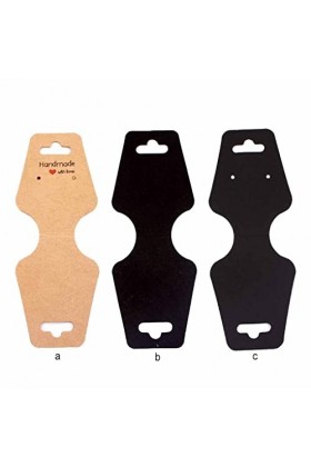 WUUISDNX 100 pièces Carte Carton Bijoux Bracelet Paquet Clous Cartes Pliable Emballage Spectacle Support Organisateur Accesso