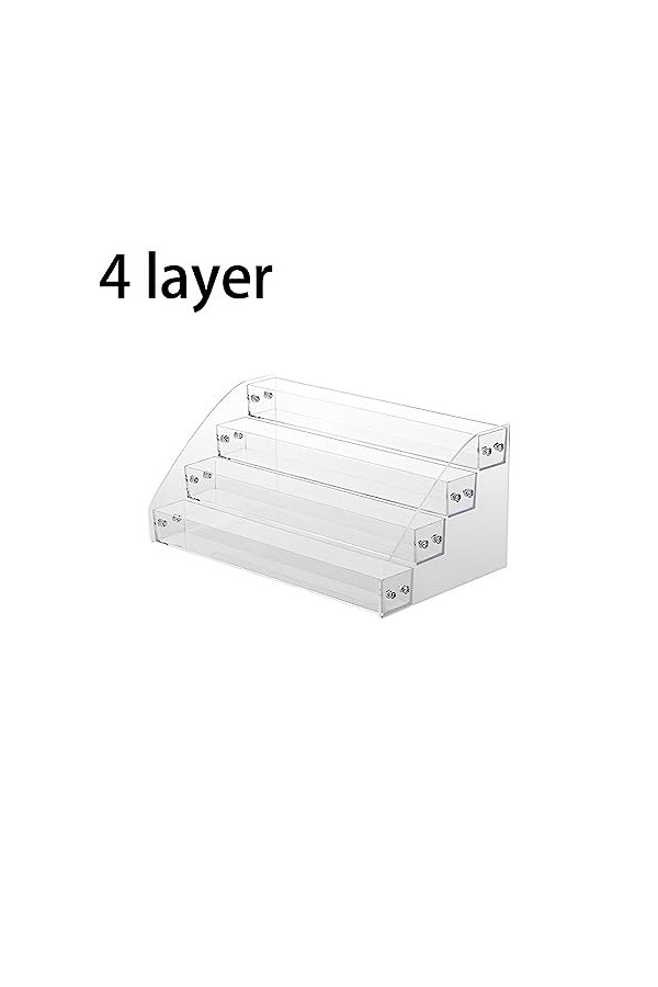 WUUISDNX Présentoir multicouche acrylique Transparent léger en plastique lisse support de rangement épaissir grille conceptio