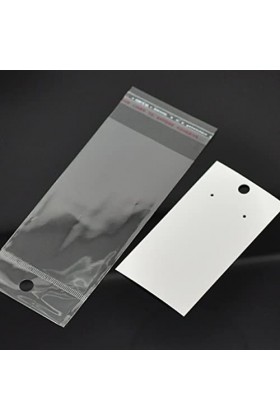 WUUISDNX Sacs RectangularSelf Adhésif En Plastique Léger Boucle Doreille Cartes Daffichage Lisse Portable Plat Écologique B