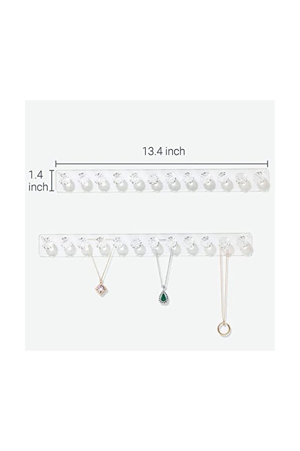 BOKIOESDE Présentoir mural collier tour de cou bandeau suspendu organisateur porte-bijoux cintre maison commode chambre