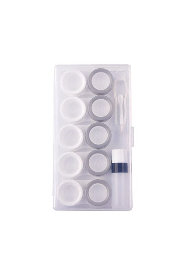 Sanfly Étui à lentilles de Contact 5 pièces/Ensemble Mini Yeux boîte de Support de conteneur de lentilles de Contact étui Por