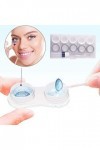Sanfly Étui à lentilles de Contact 5 pièces/Ensemble Mini Yeux boîte de Support de conteneur de lentilles de Contact étui Por