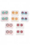 FARUTA Lot de 10 kits de voyage pour lentilles de contact - Motif dessin animé Kawaii - Joli fruit - Portable - Boîte de rang