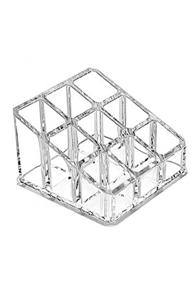 FIOERDTUIE Mallette de rangement boîte de maquillage support daffichage dortoir accessoires ménagers 9 grilles