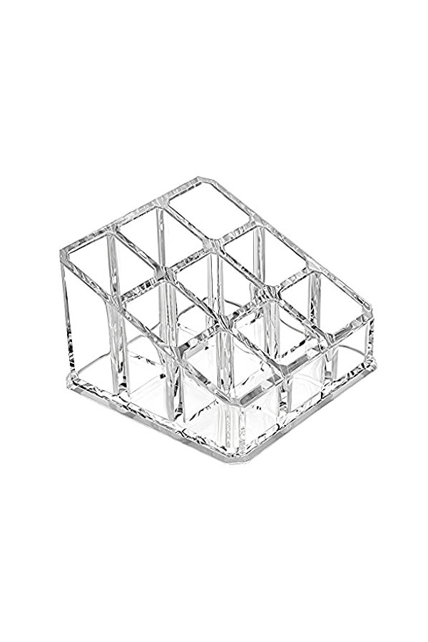 FIOERDTUIE Mallette de rangement boîte de maquillage support daffichage dortoir accessoires ménagers 9 grilles