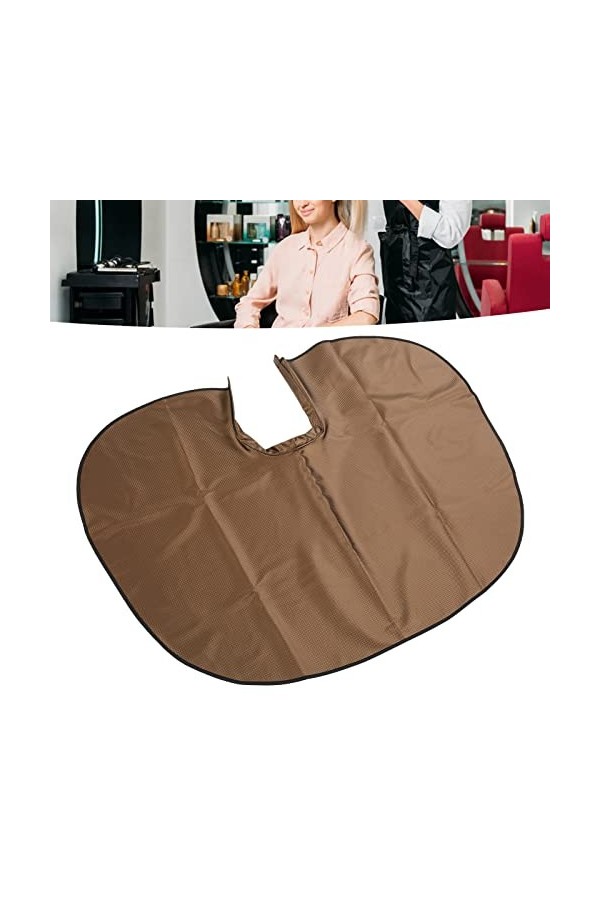 Cape de Coupe de Cheveux, Cape de Maquillage, Imperméable, Portable, Professionnelle pour Salon à Domicile Brun 