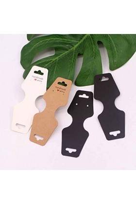 eexuujkl 100 pièces collier carte affichage boucles doreilles étiquette cartes pliable emballage organisateur auto-assemblag