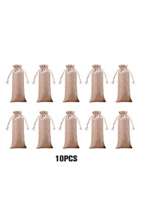 FIOERDTUIE 10 pièces pochette à cordon lin bijoux sac stockage doux charme emballage mariage bonbons muti-couleurs sac pour c