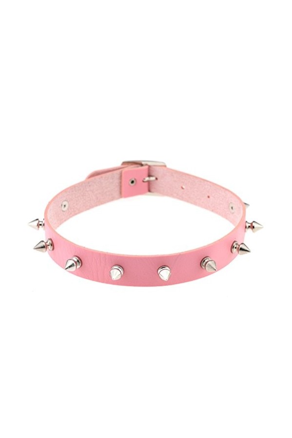 Collier en cuir riveté, style punk, gothique, rock, chaîne en cuir, bijoux sexy, Cuir, Pas de gemme