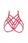 PETMHS Soutien-Gorge de Harnais de Poitrine de Corps Punk pour Femmes à lanières Anneau en métal Cage Bandage réglage de la T