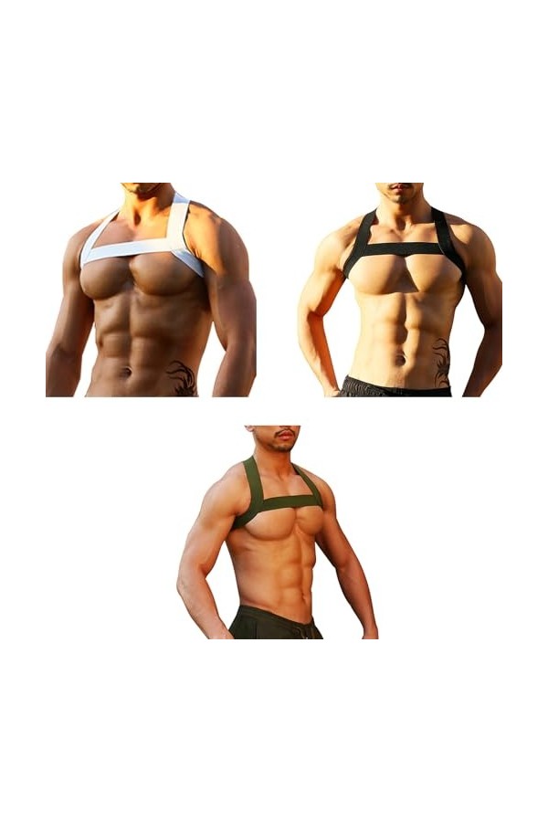 FUZYXIH Harnais Poitrine pour Hommes Harnais Poitrine Élastique pour Le Sexe