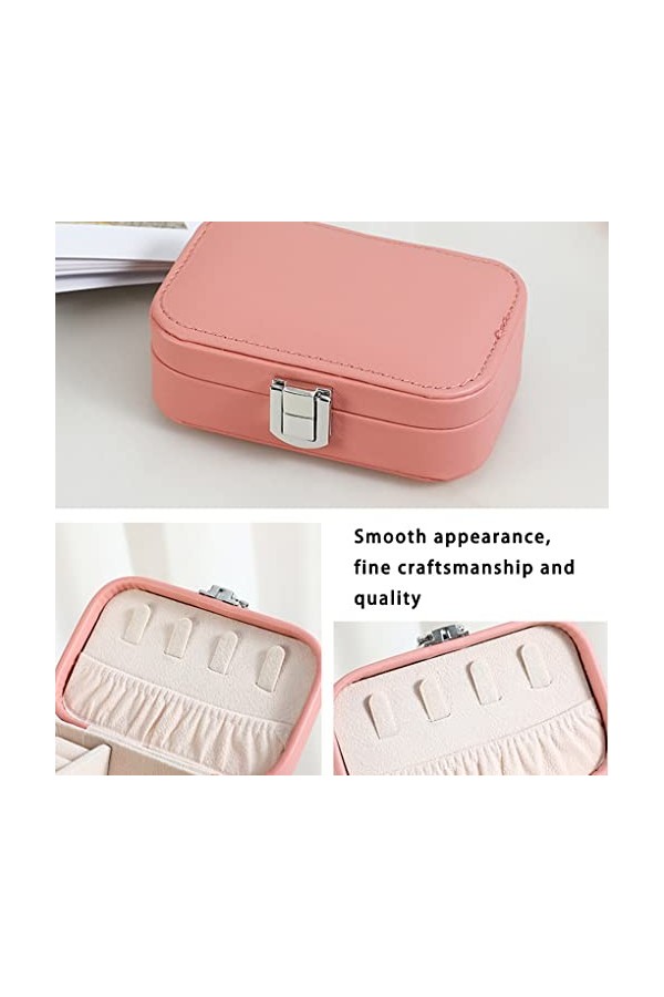 YUSSEQDD Boîte à bijoux belle boîte grande capacité multifonctionnel porte-boucles doreilles ménage coiffeuse noël, Bleu cla