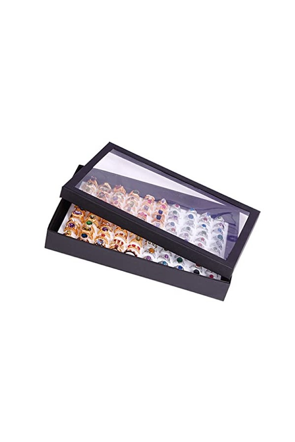 YIUPEDRFG Anneau boucle doreille présentoir avec couvercle boîte de rangement organisateur porte-bijoux étui pour maison cha