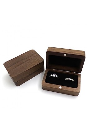 Ailan Boîte Anneaux Bijoux En Bois Proposition De Mariage Boucles Doreilles Boucle Doreille Stockage Emballage Emballage Pe