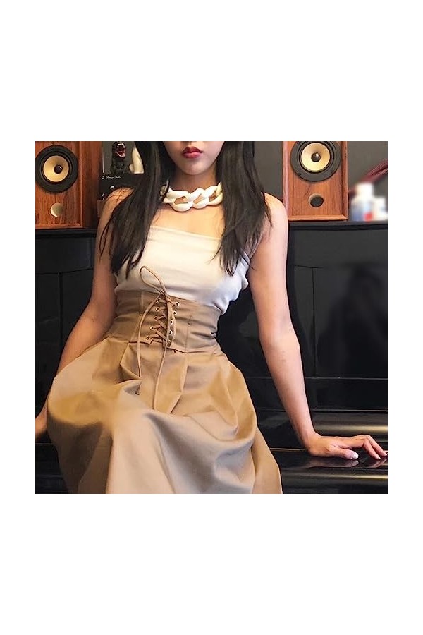 kawehiop Femme homme déclaration collier mode tour de cou chaîne colliers Portable suspendu pendentif bijoux accessoire fête 