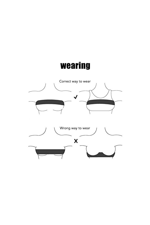 Bande de poitrine à impact, bande de soutien du sein Tissu respirant moins de rebond du sein ajuster confortable pour femme p